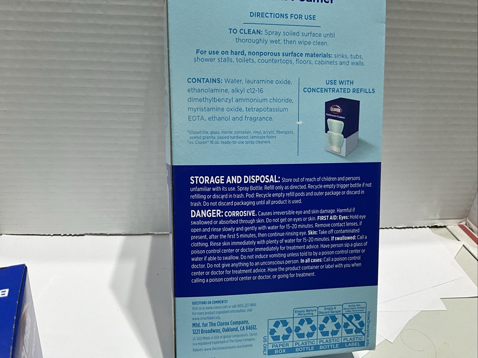 Clorox Bathroom Foamer Starter Kit Concentrated Cleaner & 2 Boxes Of Refills