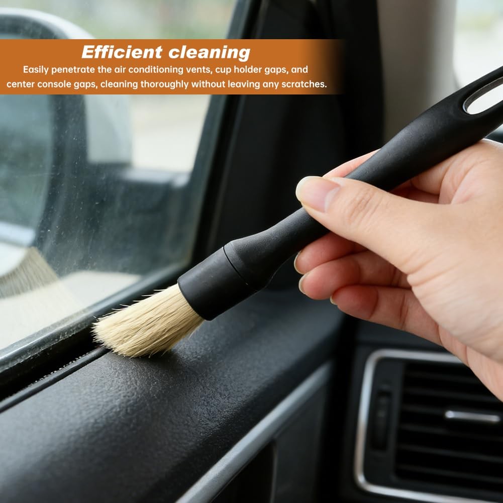 6 Pcs Car Detailing Brush Kit Automotive Interior Exterior Detailing Kit