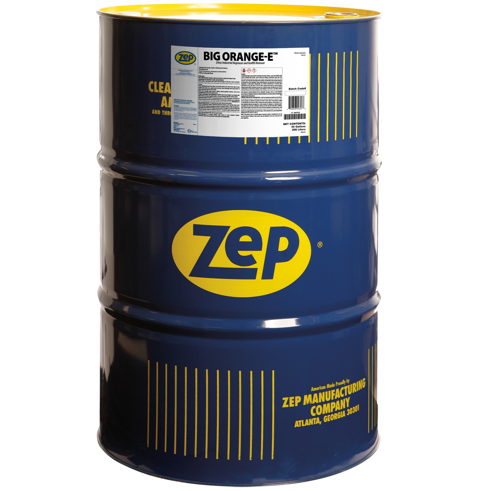 Zep Big Orange-E Citrus Industrial Degreaser and Graffiti Remover – 55 Gallon (1