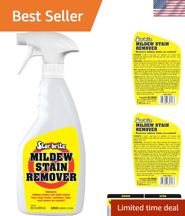 Professional-Grade Mildew & Mold Stain Remover + Cleaner – Instant Contact St…