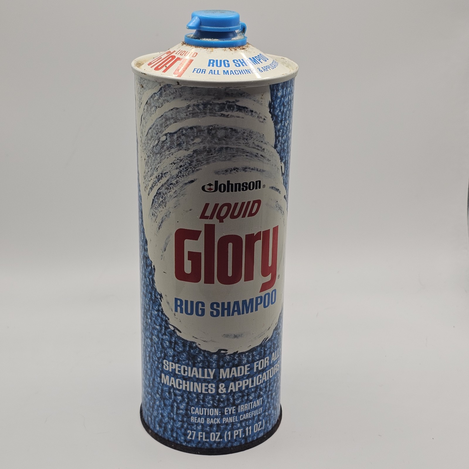 Johnson LIQUID GLORY RUG SHAMPOO 50% Full 1970s Vintage Set Prop 27 Fl Oz