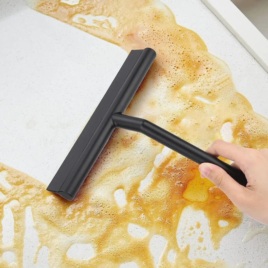 Shower Squeegee Glass Door Wall Cleaner with Silicone Holder Bathroom Wiper