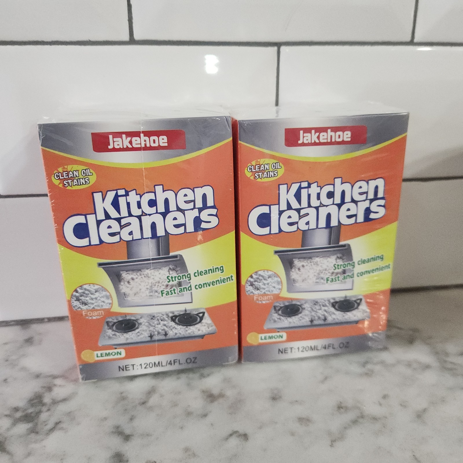 Jakehoe Kitchen Cleaner Foam, 2 spray bottles 4 fl Oz each