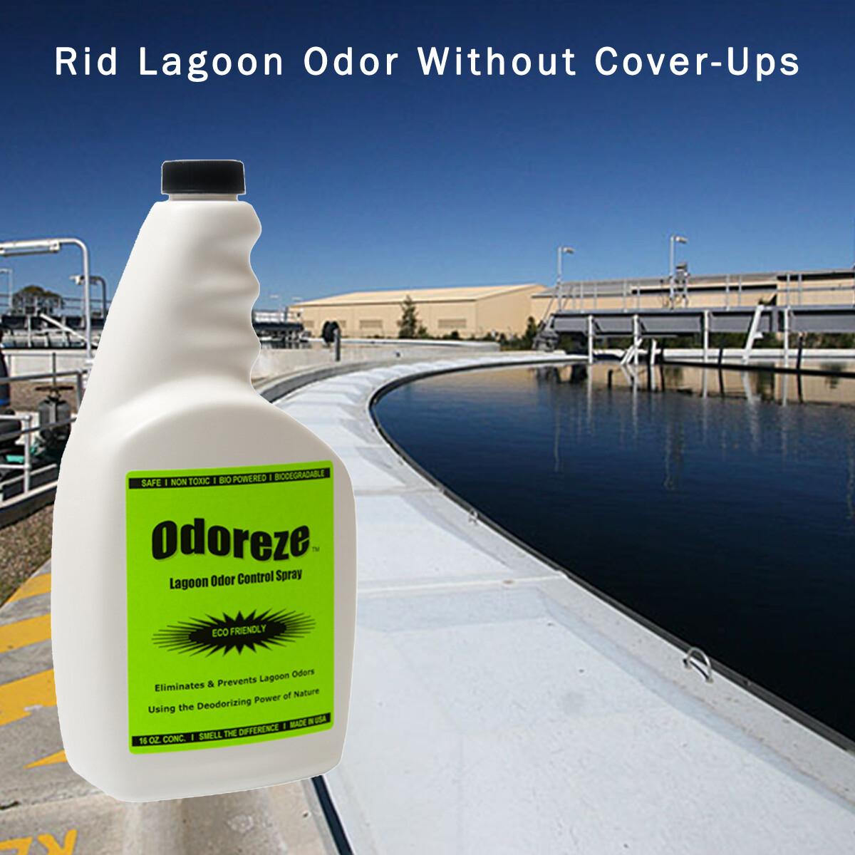 ODOREZE Eco Lagoon Odor Control Spray: Treats 2,000 sq. ft. to Eliminate Smell