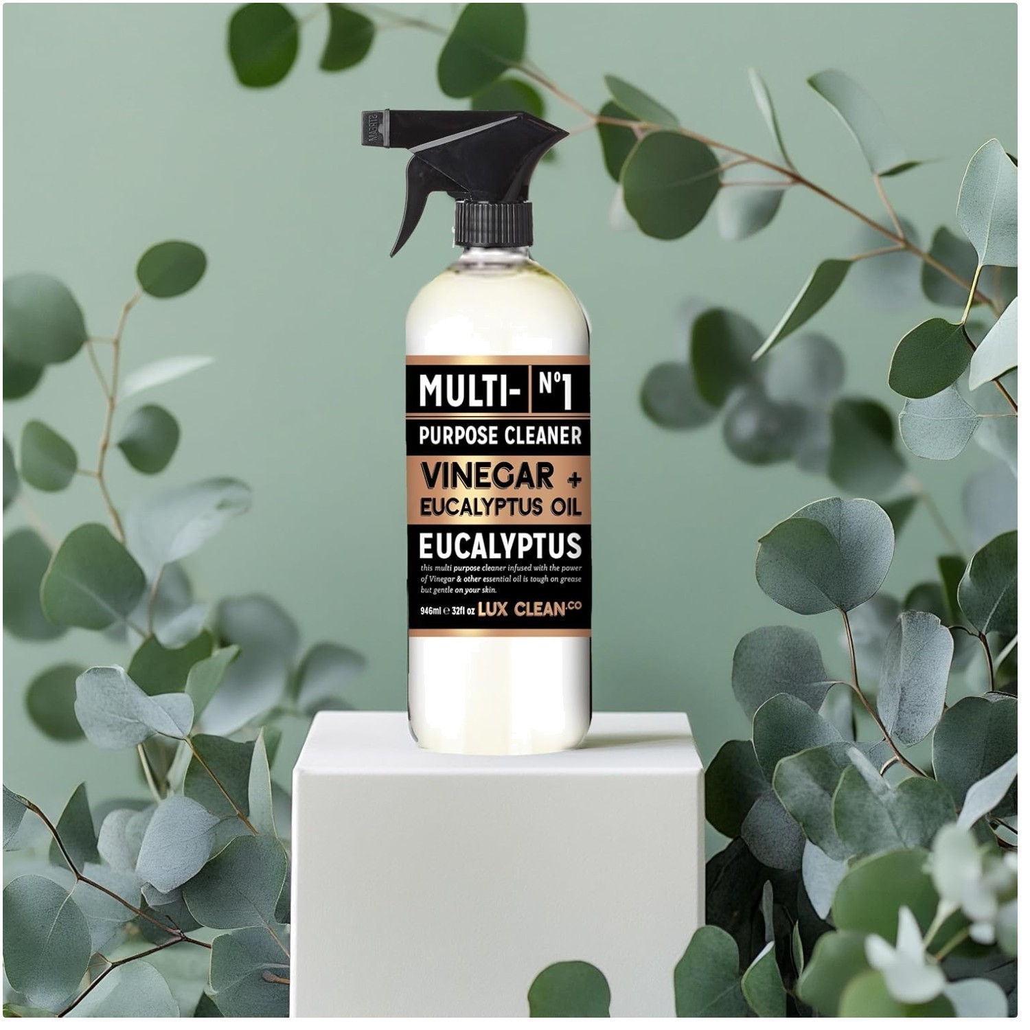 Eucalyptus & Peppermint Infused Vinegar Cleaners – 4 Bottles