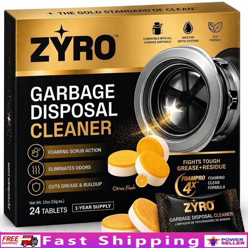 Citrus Foaming Tablets Garbage Disposal Cleaner Odor Neutralizer Fresh Scent New