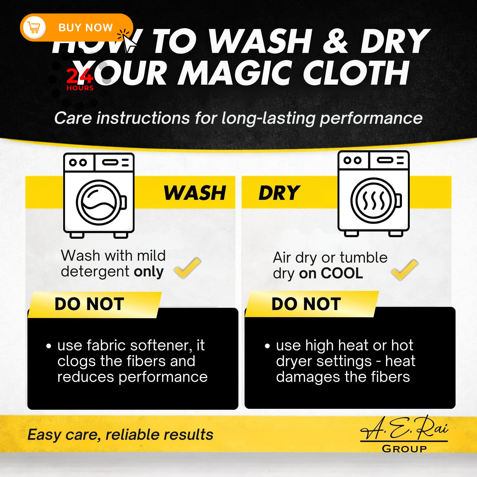 Microfiber Magic Streak Free Cleaning Cloth 6 Pack Clean Any 6-Pack, White