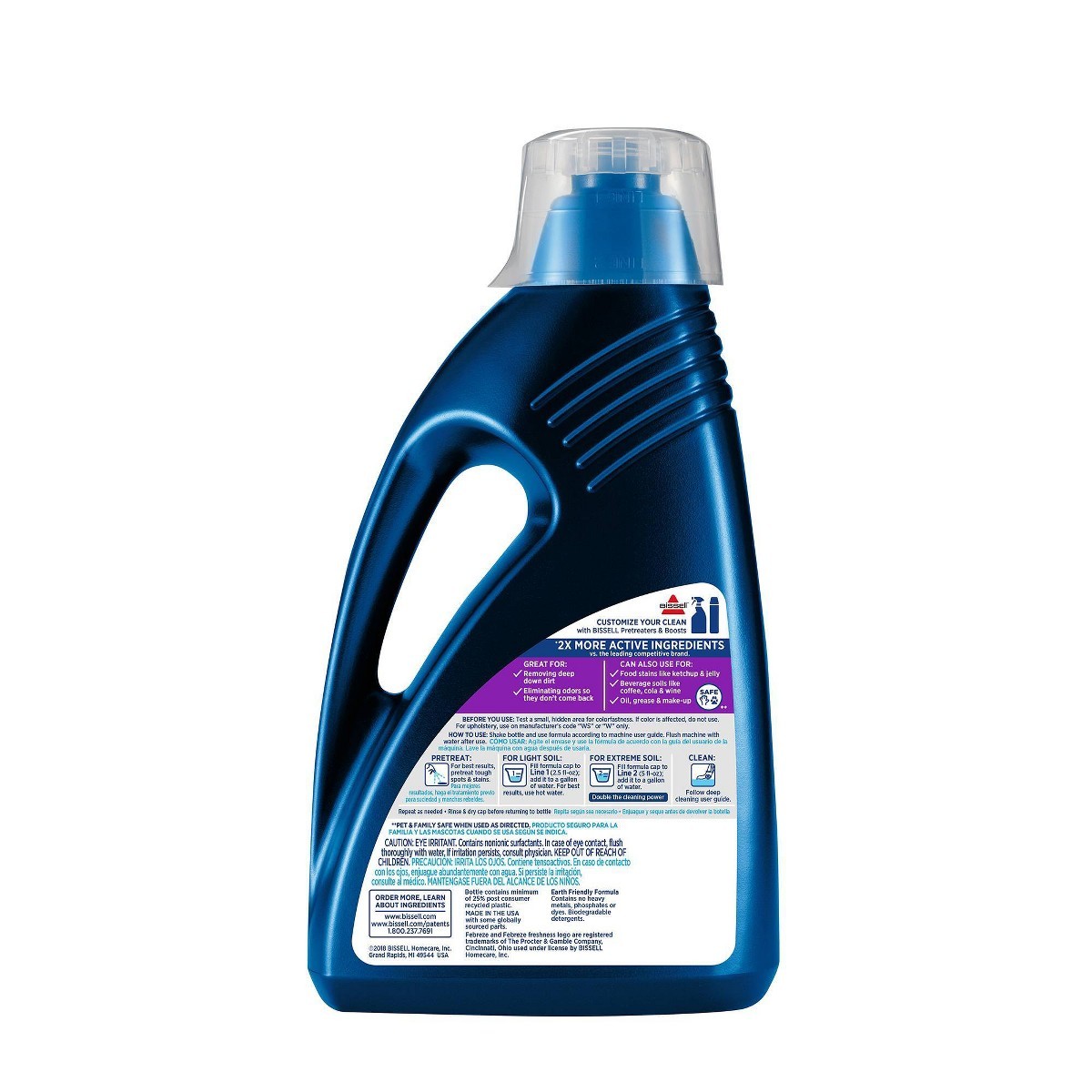 BISSELL 2X Deep Clean + Refresh 60 fl oz. Upright Carpet Cleaner Formula – 1052