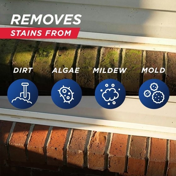 30 SECONDS Outdoor Cleaner for Stains from Algae, Mold and Mildew 1 Gallon