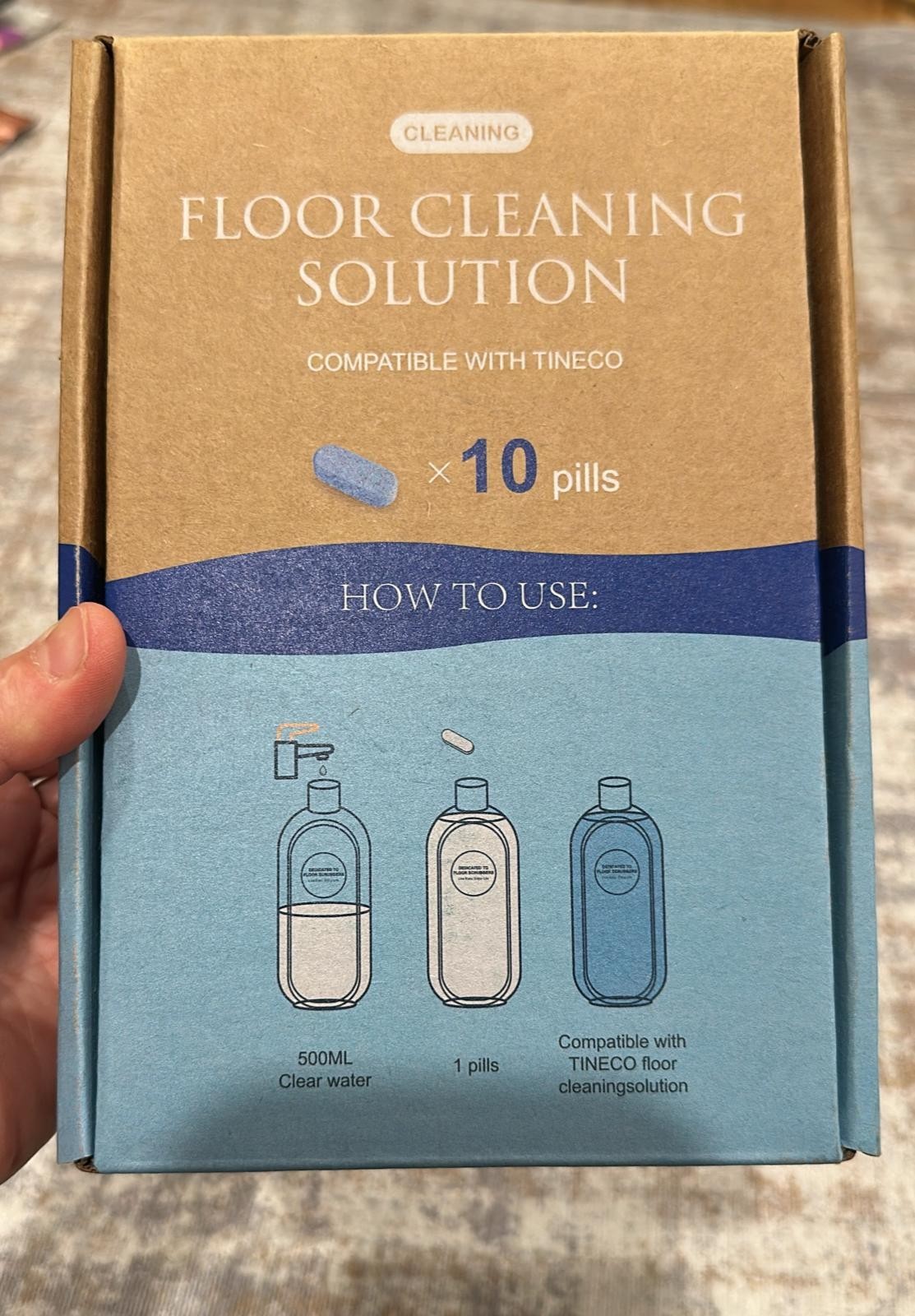 10 Bottles Compatible with Tineco Cleaning Solution Pet 500ml Per Bottle