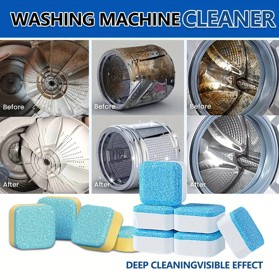 25pcs Washing Machine Cleaner Tablets Deep Cleaning Drum & Tub Lemon Scent – NEW