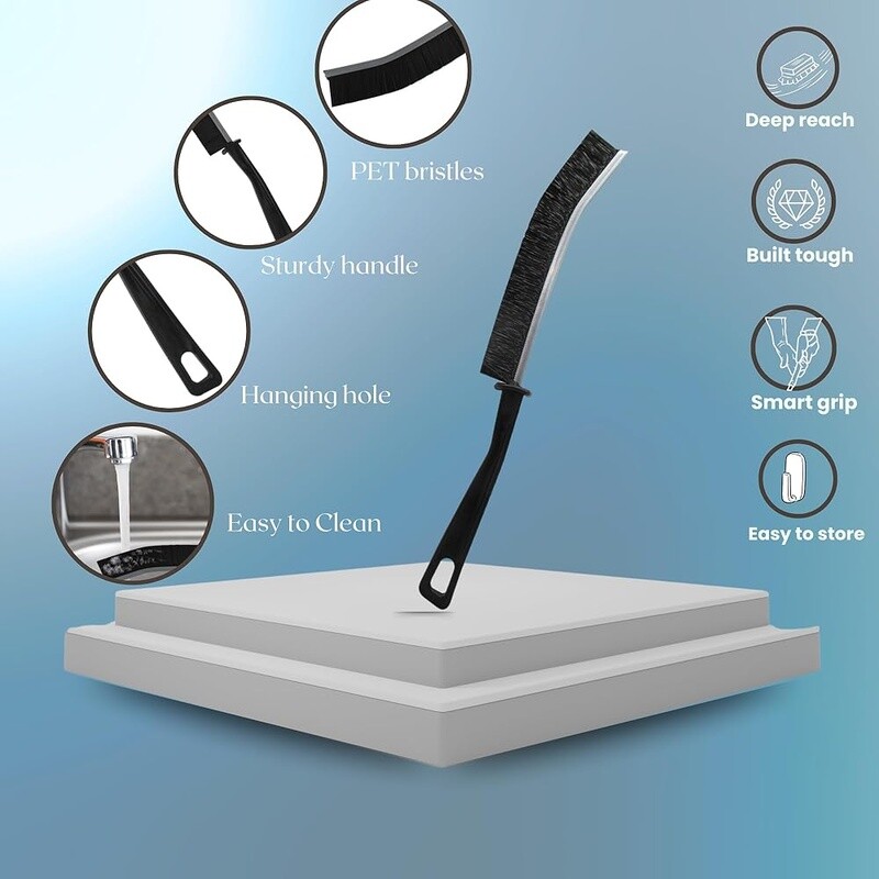 Hard Bristle Crevice Cleaning Brush Toilet Grout Shower Tile Narrow Gaps New