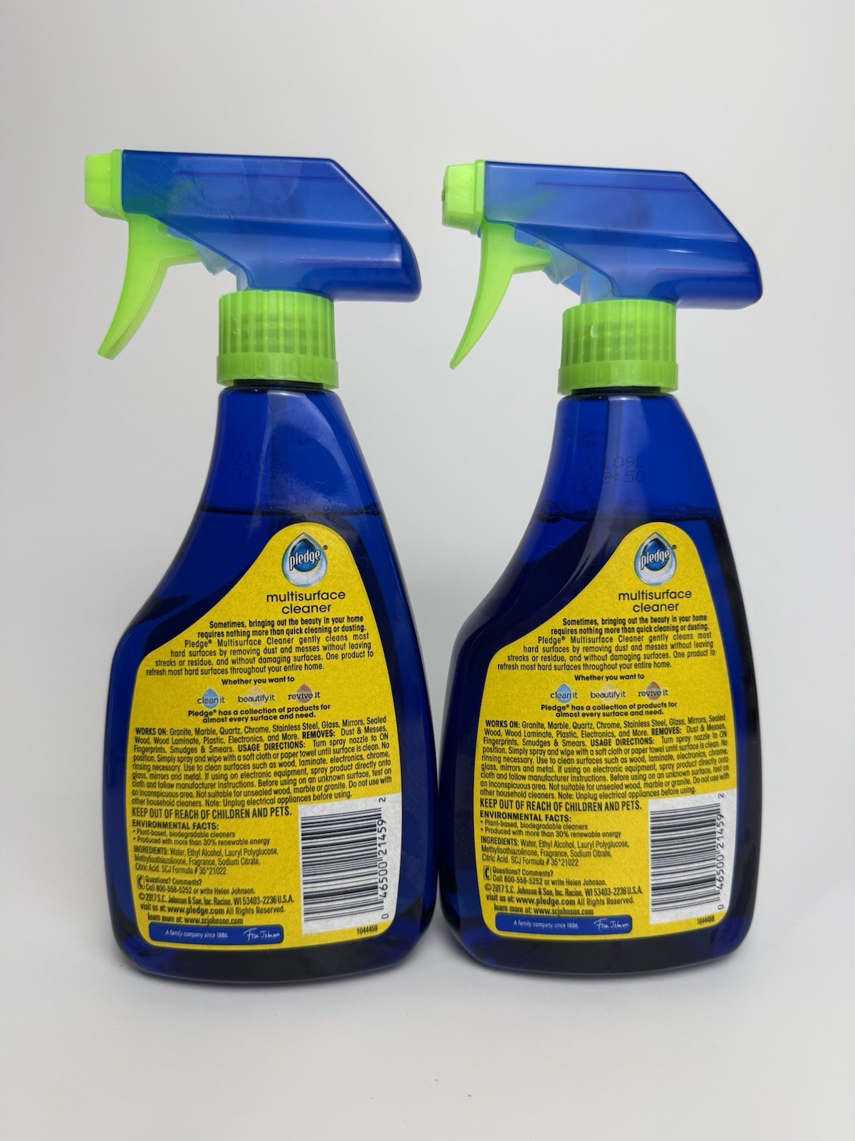 2x PLEDGE CLEAN IT Multisurface Cleaner Spray Fresh Citrus 16 Oz