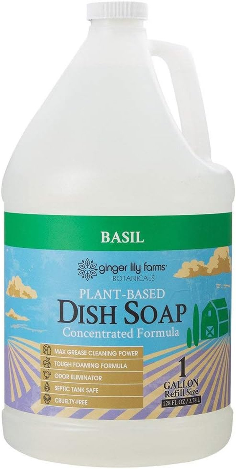 Botanicals Plant-Based Liquid Dish Soap, Concentrated Formula with Max Grease…