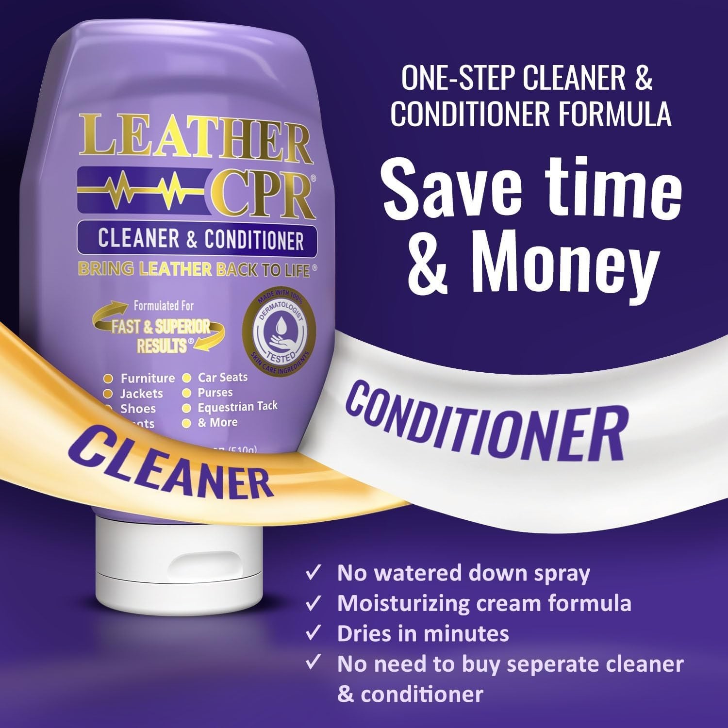 Cruelty-Free 18oz Leather Conditioner – Softens & Revives All Leather Goods