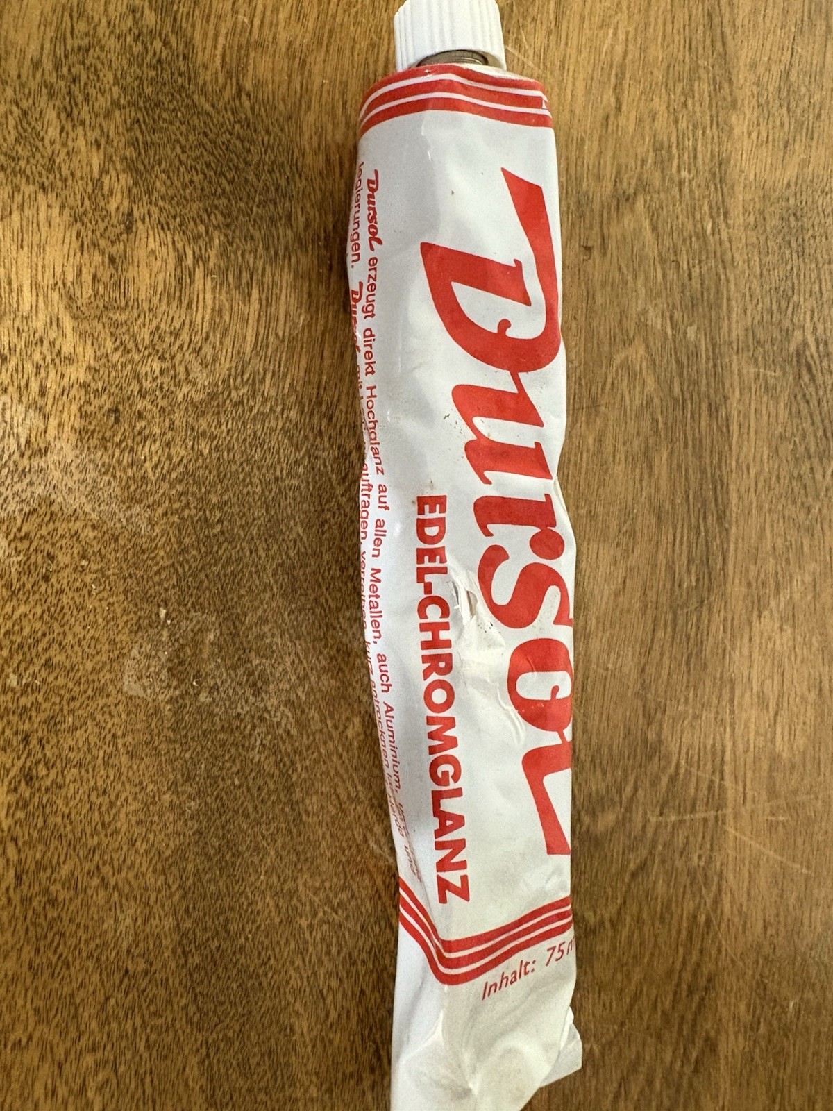 Dursol Metal Polish 75ml Tube for Chrome Stainless Steel Aluminium Copper Brass