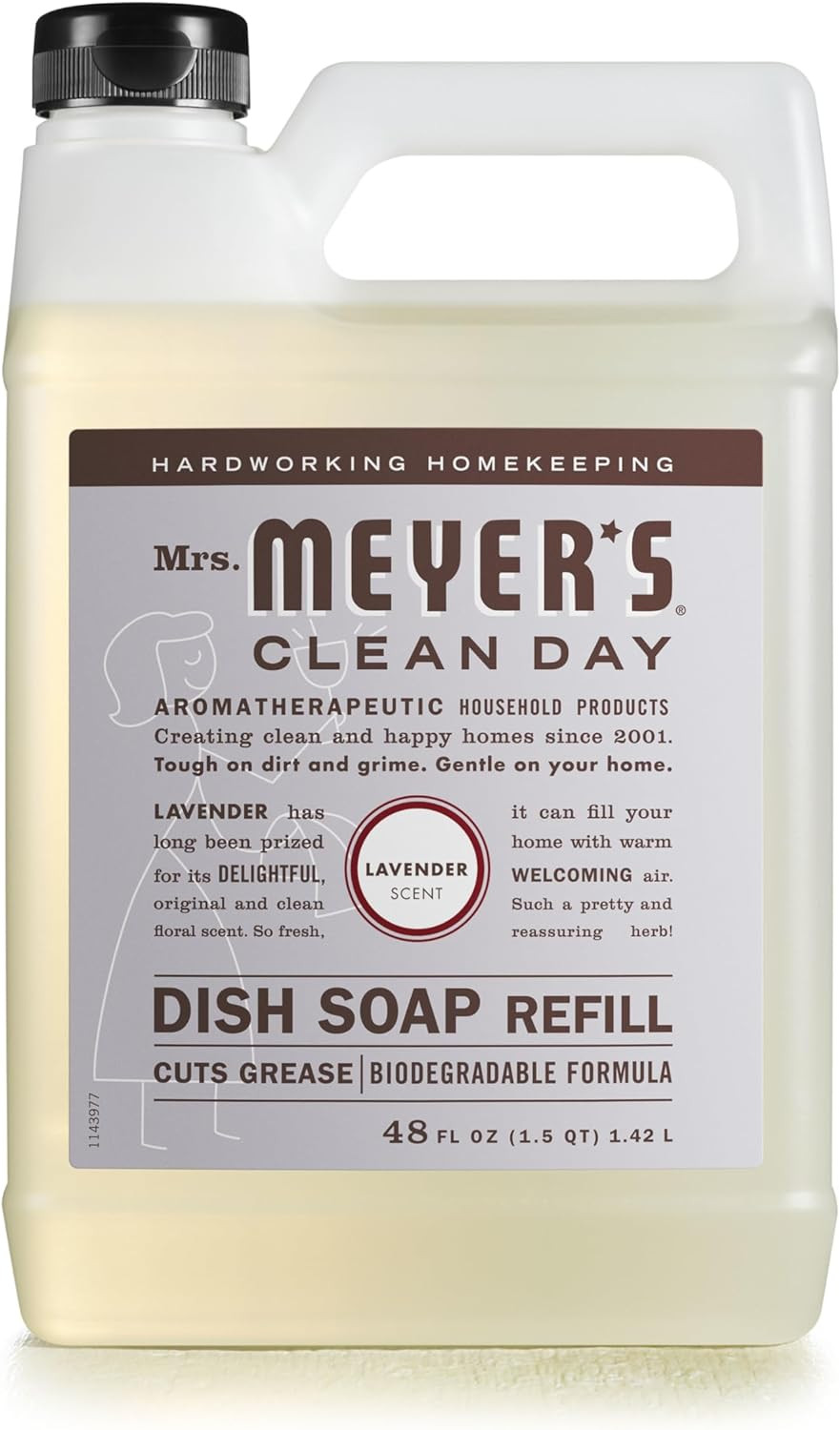 Mrs. Meyer’s Clean Day Liquid Dish Soap Refill, Biodegradable Formula