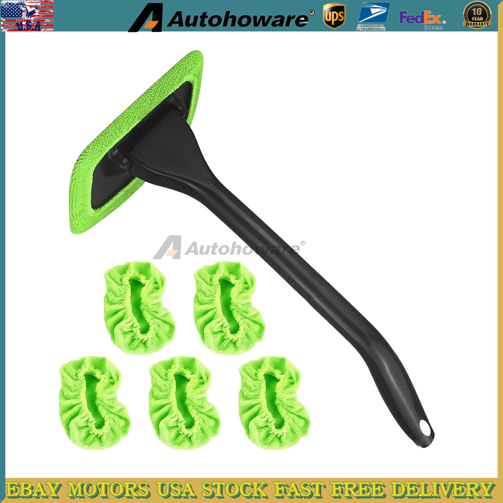 Microfiber Car Wiper Cleaner Glass Brush 6PCS Window Windshield Cleaning Tool US