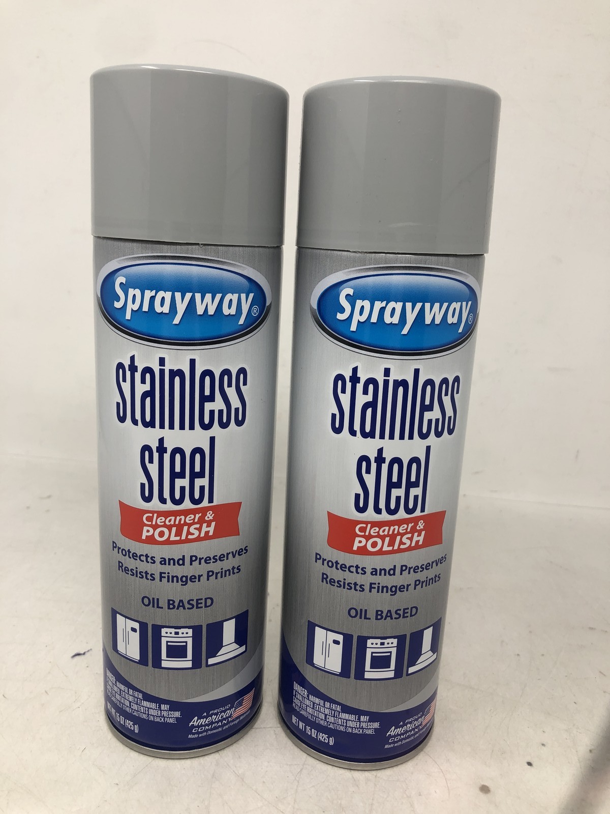 Sprayway Oil-based Stainless Steel Cleaner and Polish,Qty:2