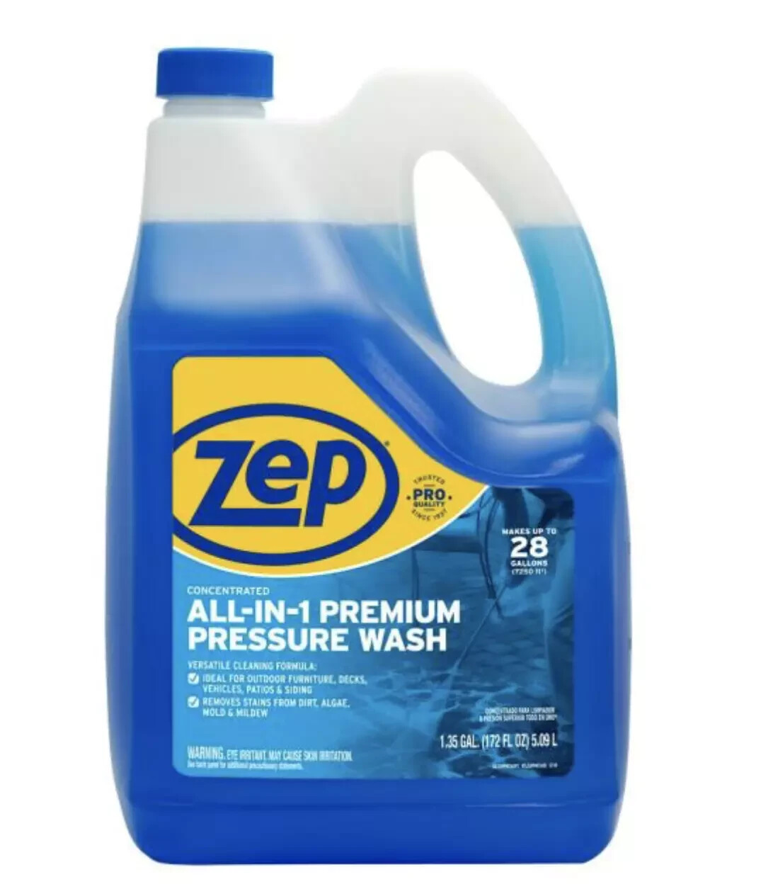 Zep Commercial All-in-1 Premium Pressure Washing Concentrate, 172 Fl. Oz.