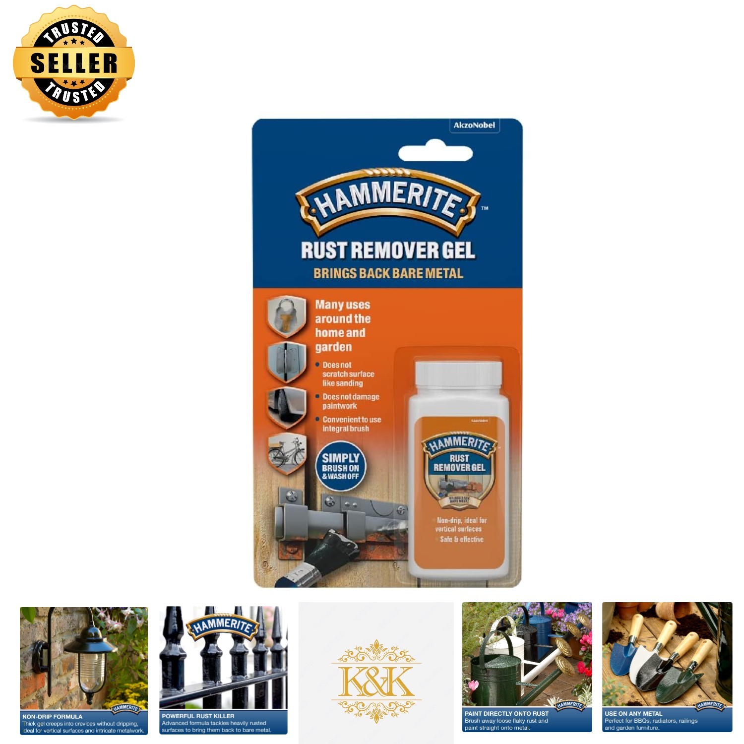 Effective 100ml Rust Remover Gel – Safe for Interior & Exterior Metalwork