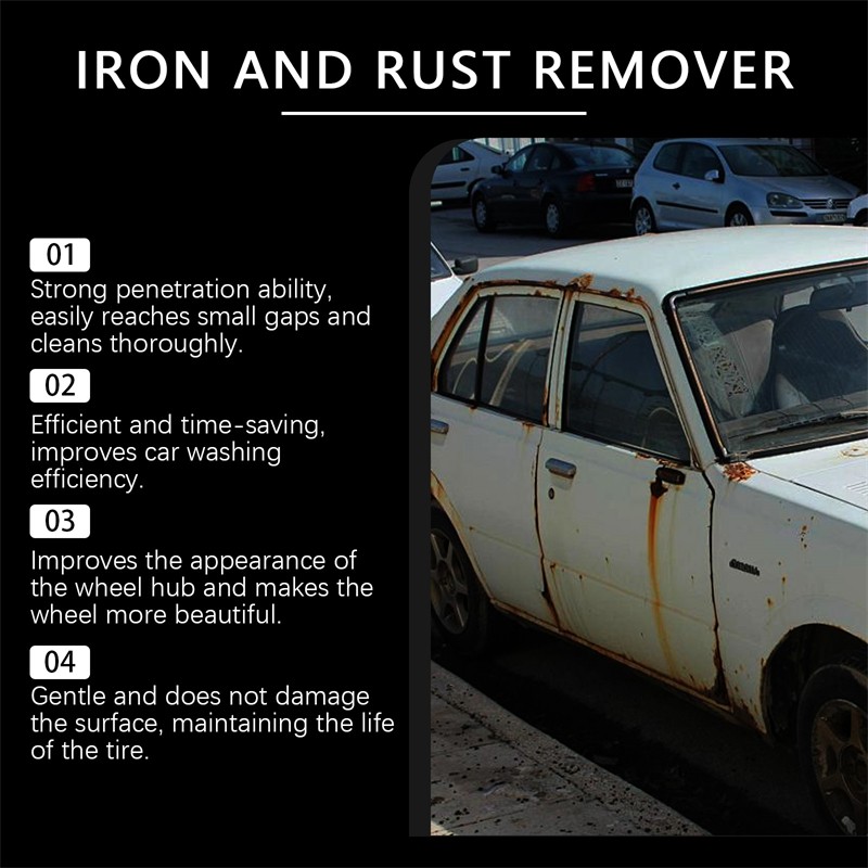 3X Iron Eraser Rust Remover Spray, Car Wheel Paint Brake Dust Fast Cleaner 120ml