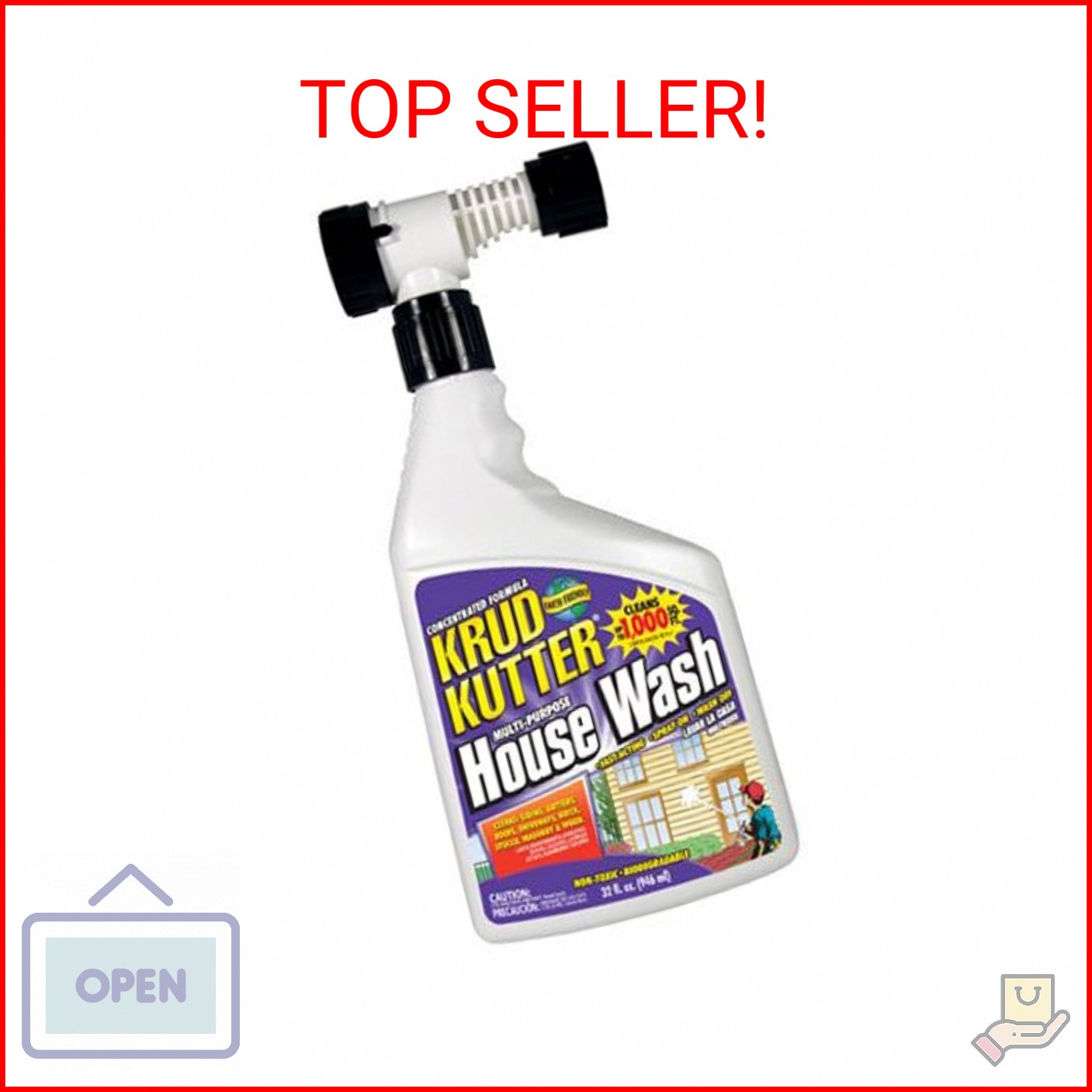 Krud Kutter Multi Purpose House Wash, 32 oz, Exterior Cleaner for Siding, Brick,