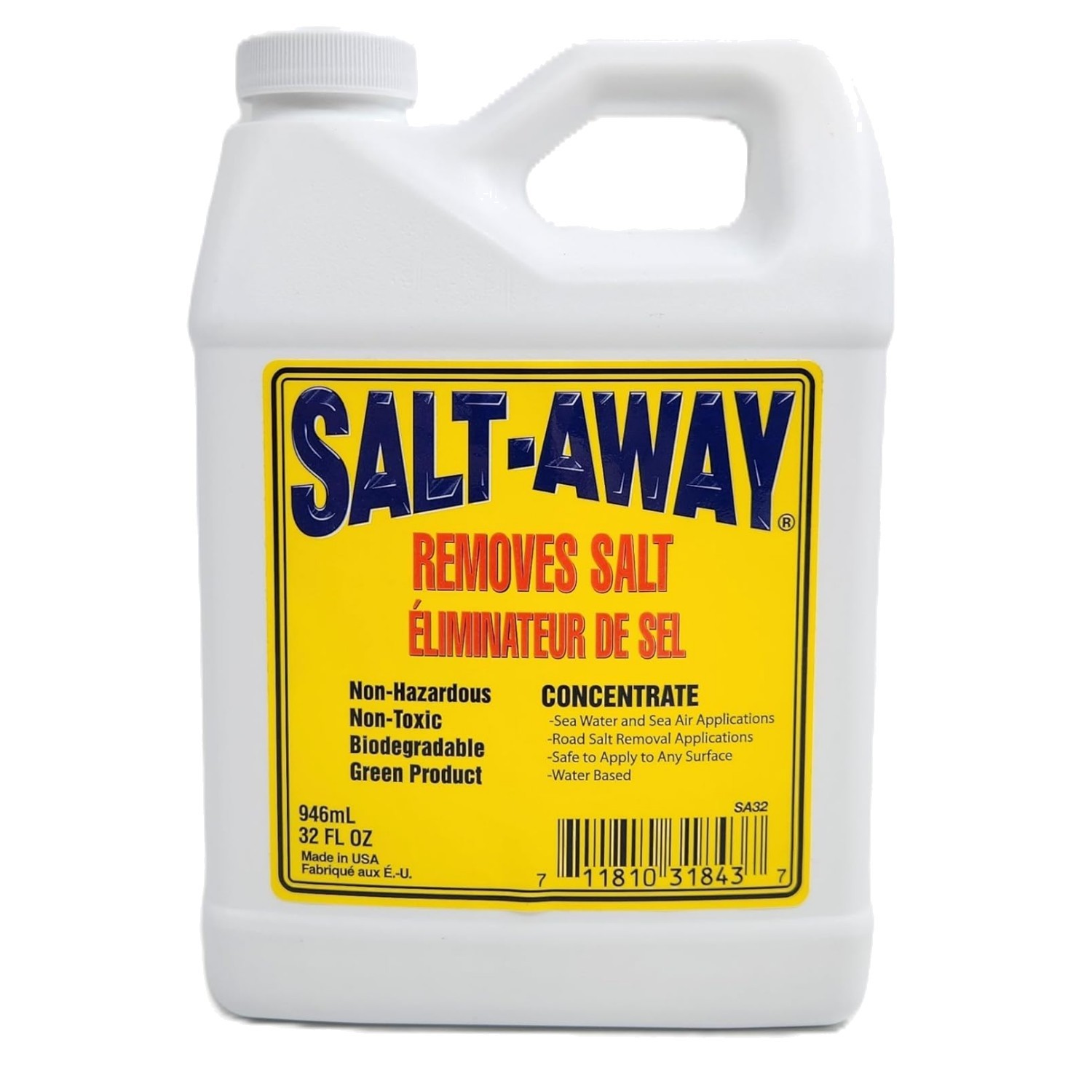 Fresh Scented, Water-Based Salt Solution – Concentrate Quart for All Surfaces