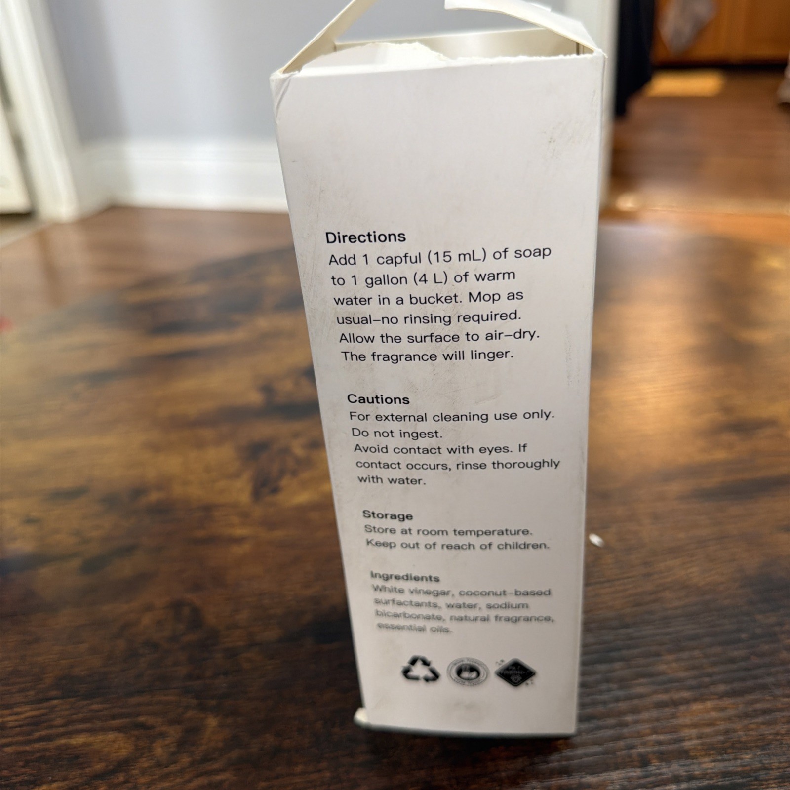 Blyss Mop Soap SunWashed Linen 16.9 Fluid Oz Expires /28 500ml New w/Damaged Box