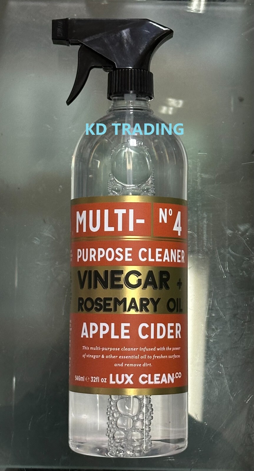 LUX CLEAN ~ VINEGAR + ROSEMARY OIL Kitchen Refresher Cleaner APPLE CIDER 946ml