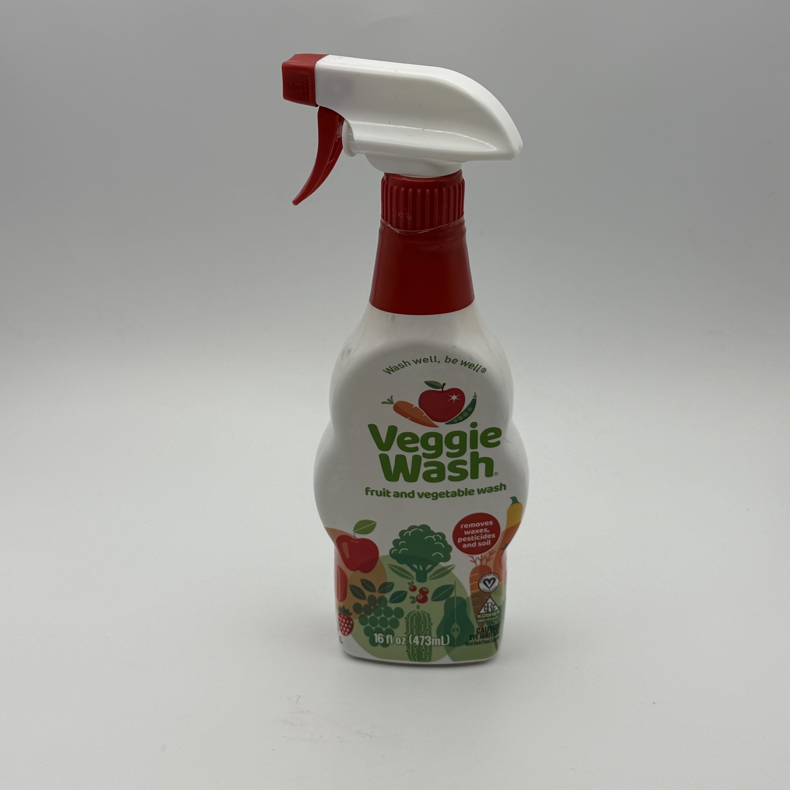 Veggie Wash Fruit & Vegetable Wash Spray 16 fl oz – Removes Wax Pesticides Soil
