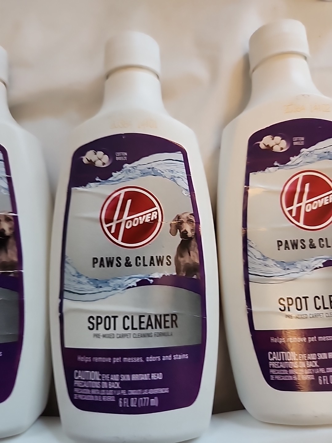 5 – 6oz Bottles of Hoover Paws and Claws Spot Cleaner Carpet Cleaning Formula