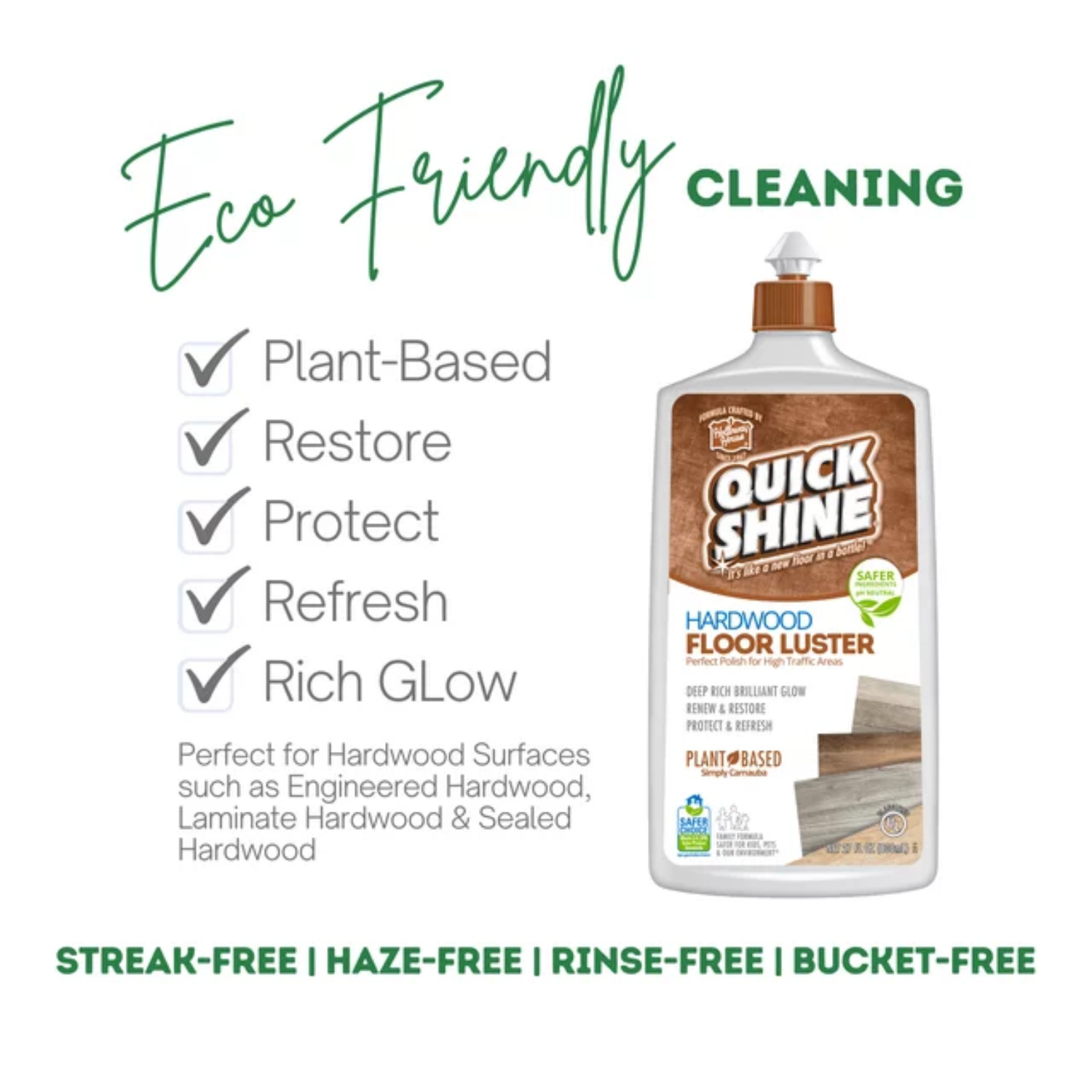 27 fl oz. High Traffic Hardwood Floor Luster Cleaner & Polish, Ammonia Free
