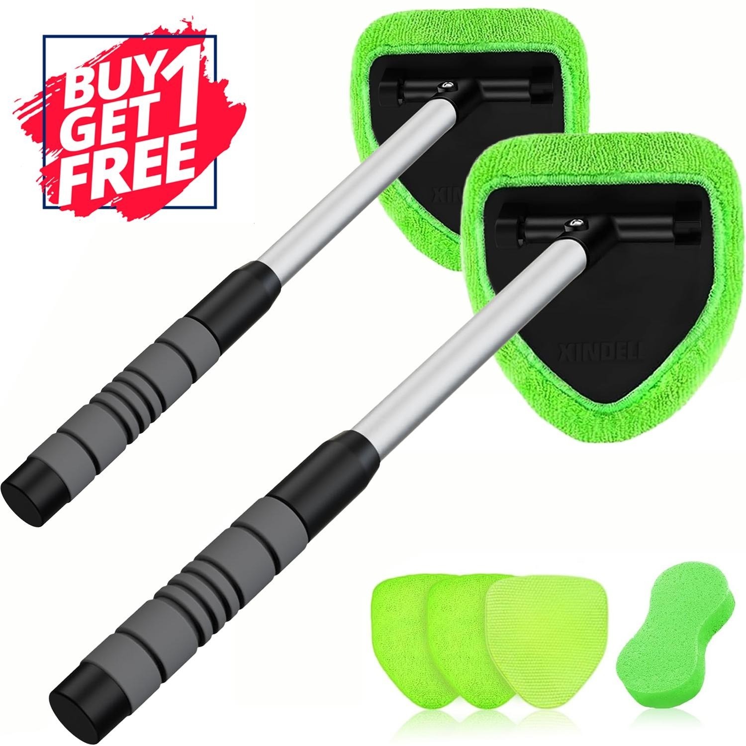 Portable Window Windshield Cleaing Tool Microfiber Car Wiper Cleaner Glass Brush
