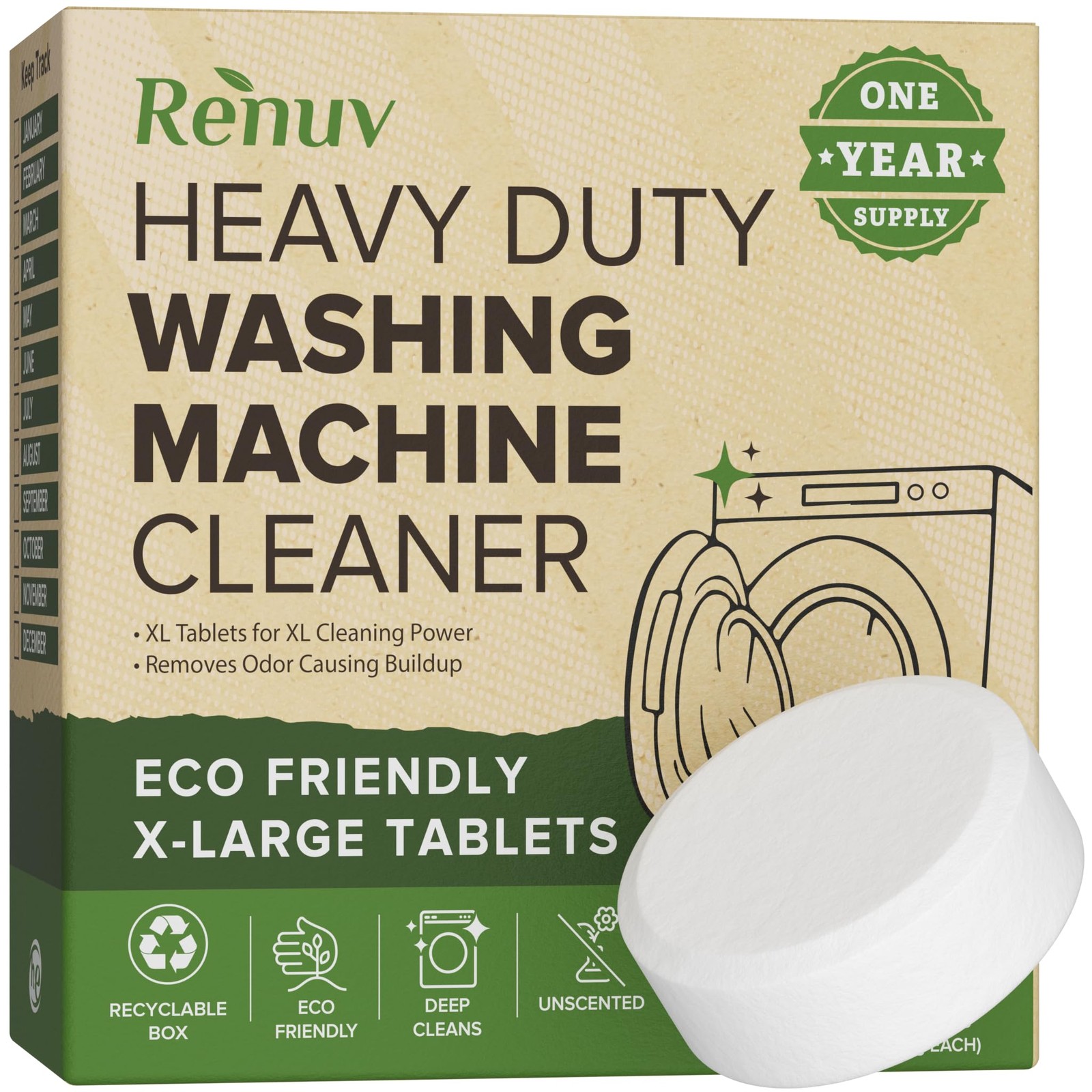 ® Heavy Duty Washing Machine Cleaner and Descaler – Deep Cleaning Tablets For…