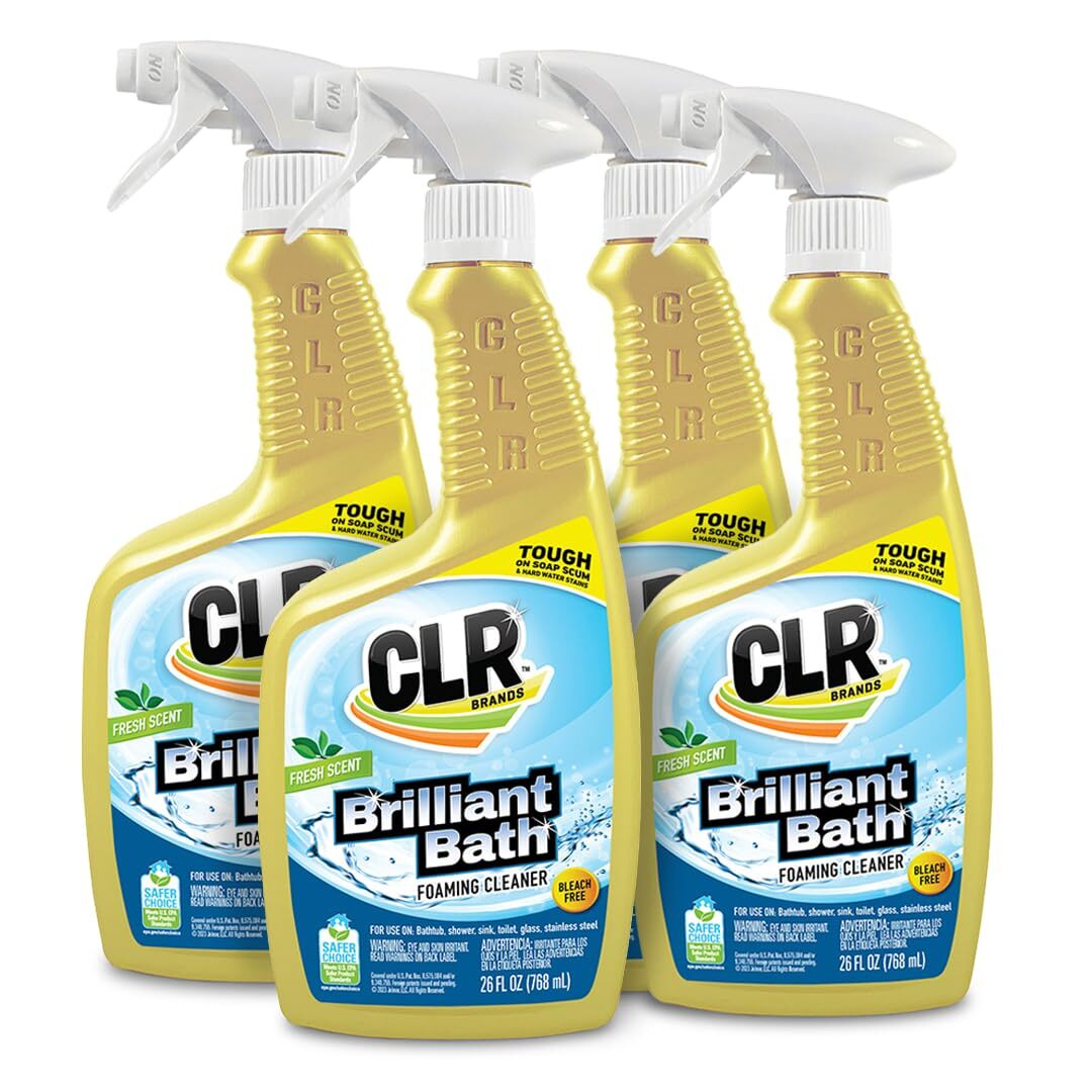 CLR Brilliant Bath Multi Surface Cleaner Pack of 4 26 Fl Oz Powerful Clean