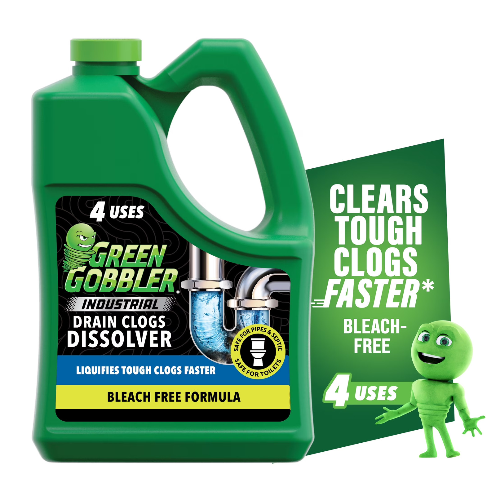 Industrial Strength Drain Clog Remover & Cleaner Liquid Gel- 64Oz, 1 Ct
