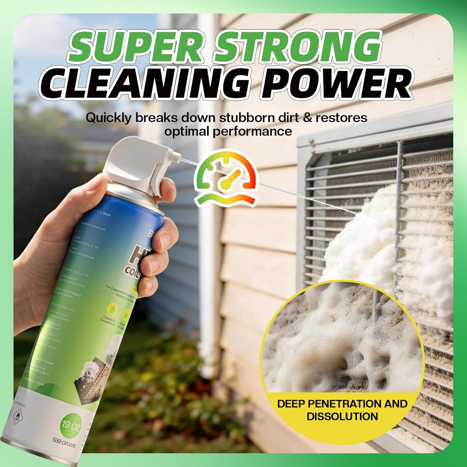 Foaming AC Coil Cleaner 19 oz Evaporator & Condenser Cleaner