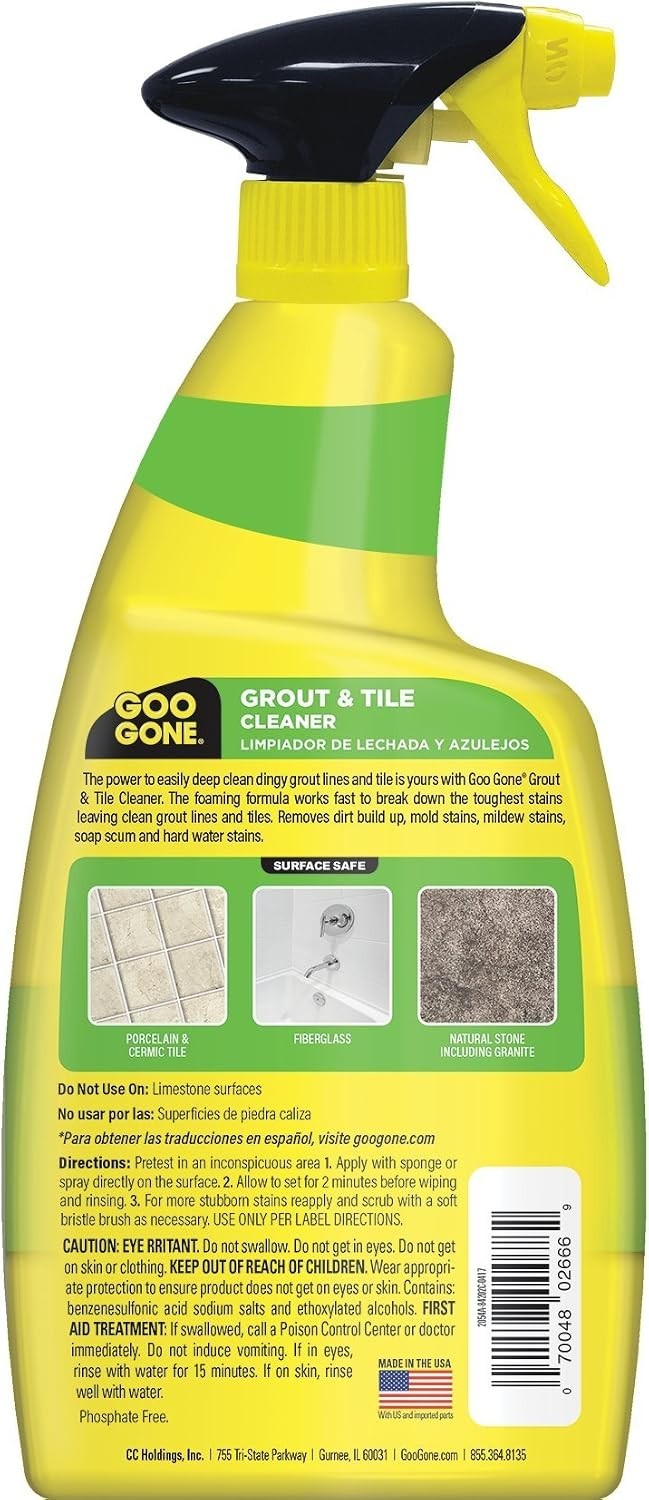 Grout & Tile Cleaner – 28 Ounce – Removes Tough Stains Dirt Caused By Mold Mi…