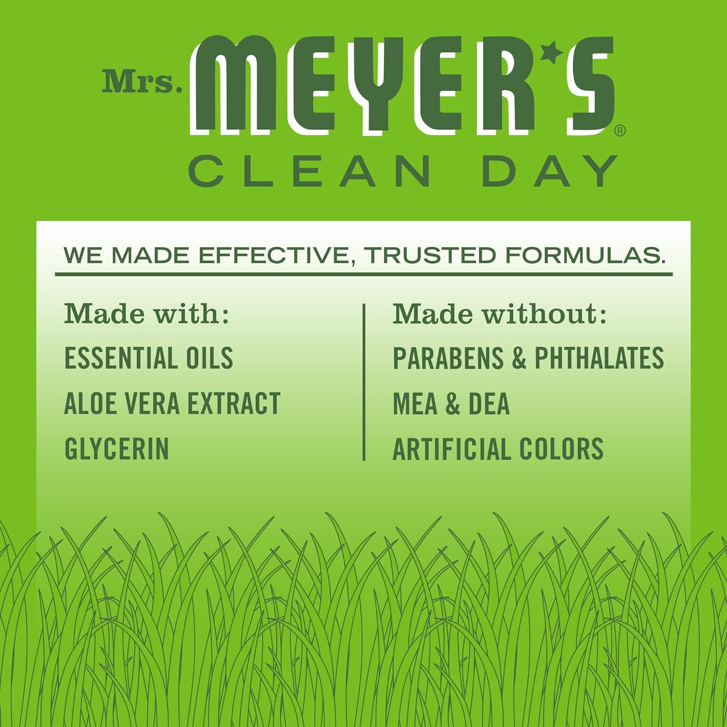 Mrs. Meyer’s Clean Day Liquid Dish Soap, Fresh Cut Grass Scent, 16 Ounce Bottle