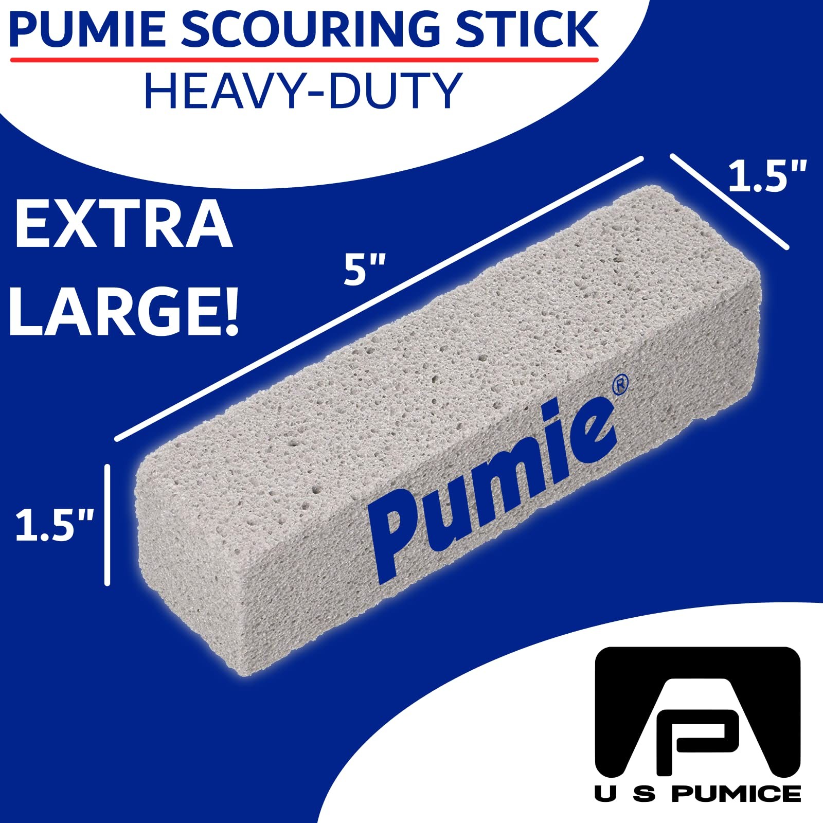 Extra Large Pumie Scouring Stick 2 Count Powerful All Purpose Cleaning Tool