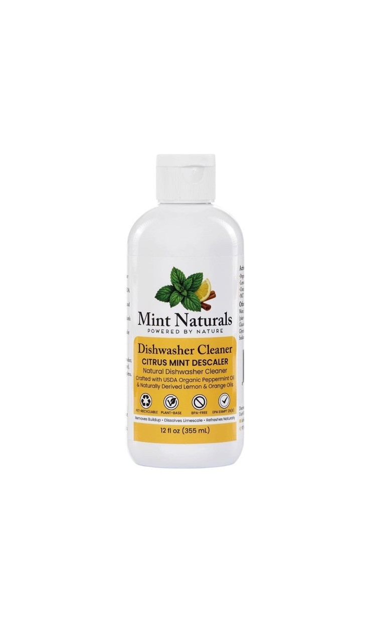 Natural Dishwasher Cleaner & Degreaser Liquid – USDA Organic Peppermint Oil Form