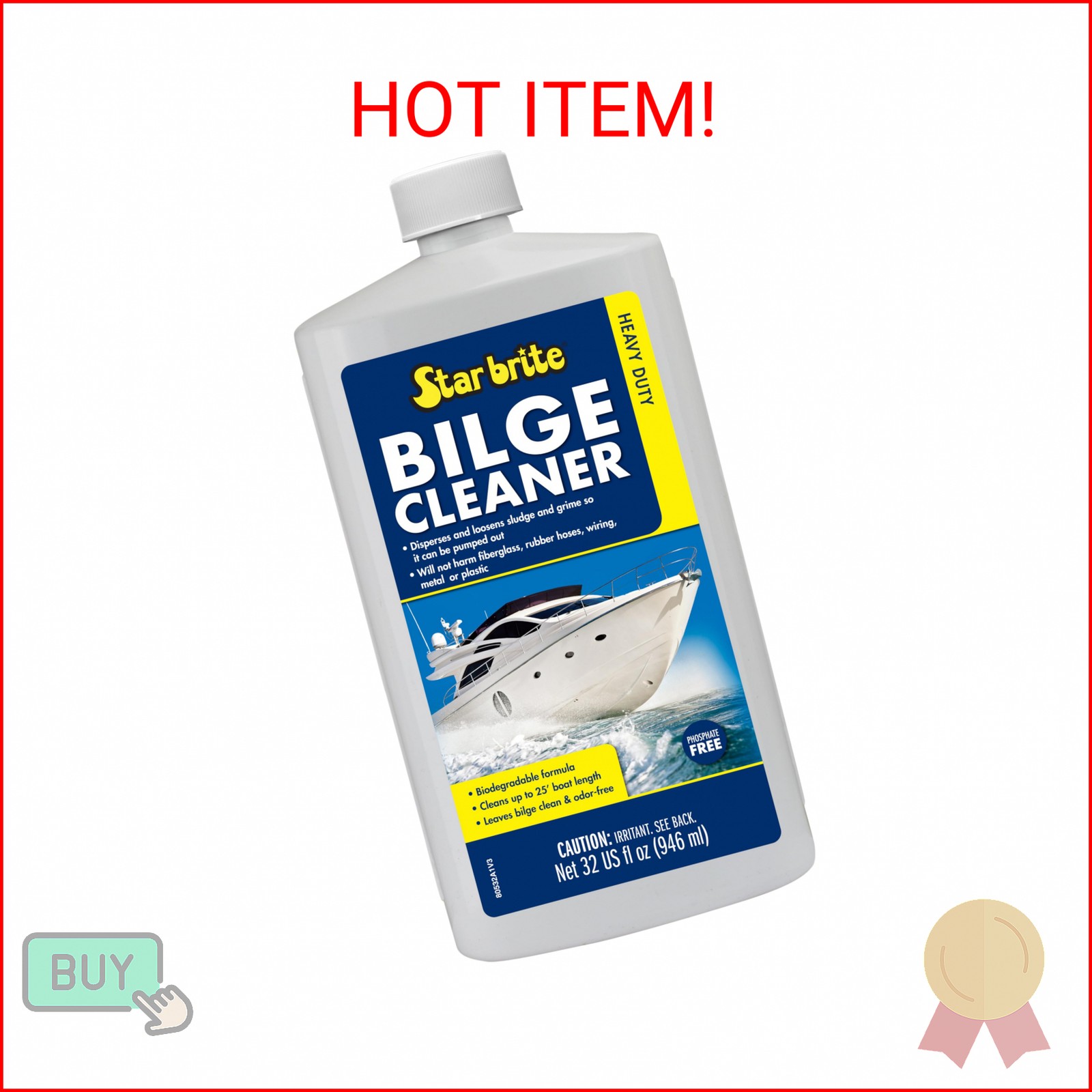 STAR BRITE Heavy Duty Bilge Cleaner – Easy to Use – Pour In, Run Boat, Pump Out