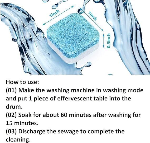 12/24/36 Pcs Washing Machine Cleaner Descaler Deep Solid Cleaning For HE Tablets