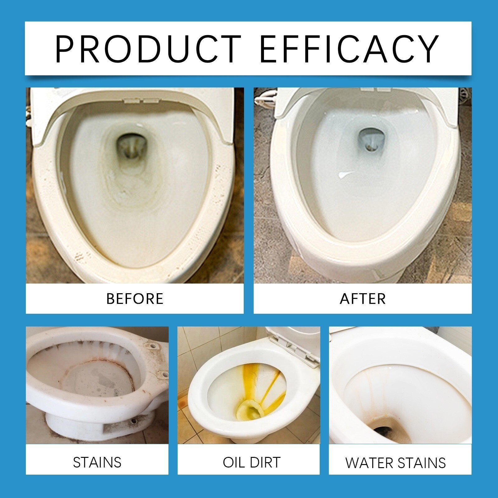 1-5x Splash Foam Toilet Bowl Stains Cleaner Powder 100g Remove Odor Stains Fresh