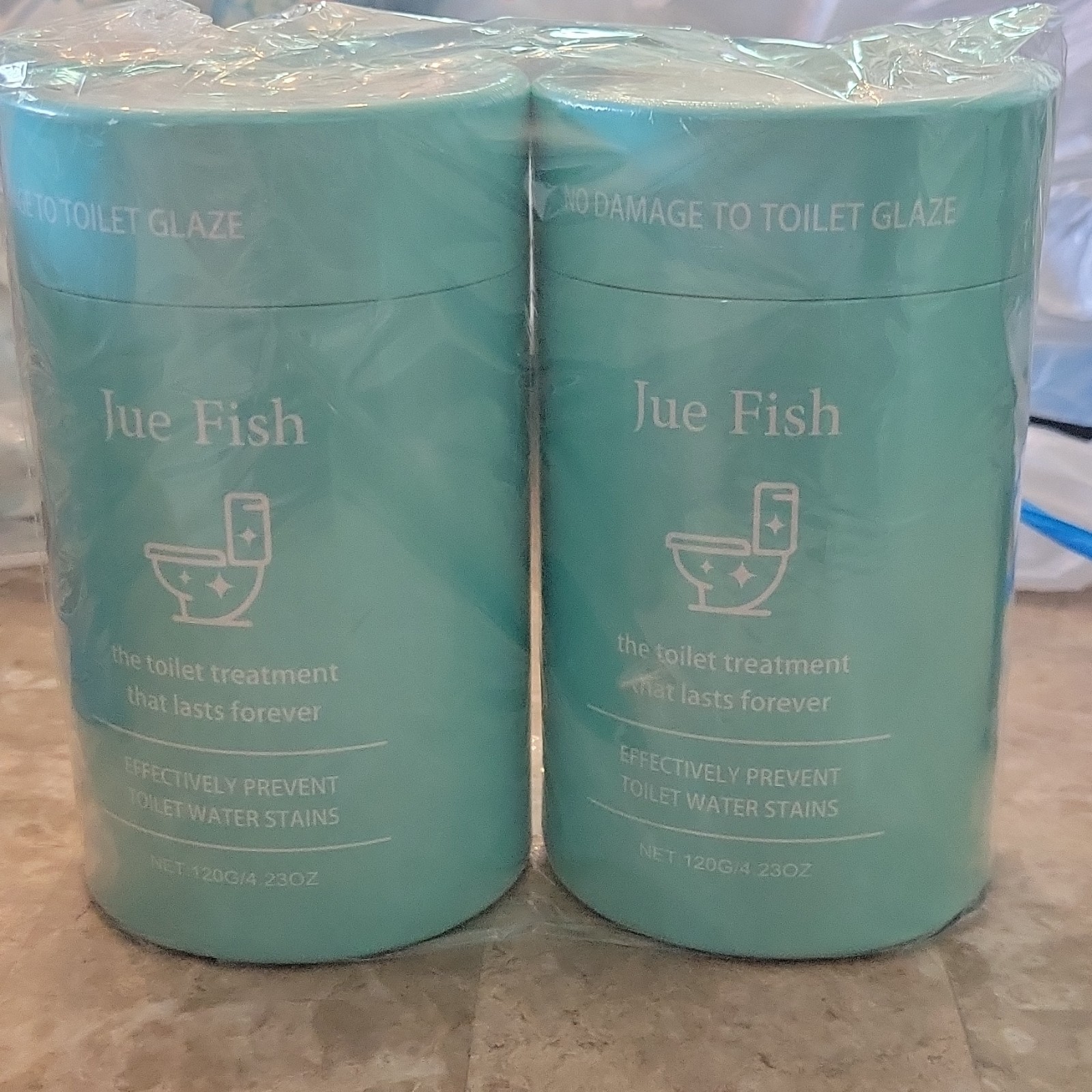 Jue Fish Toilet Treatment Tablets Fresh Scent Prevent Water Stains 2 Pack 120g