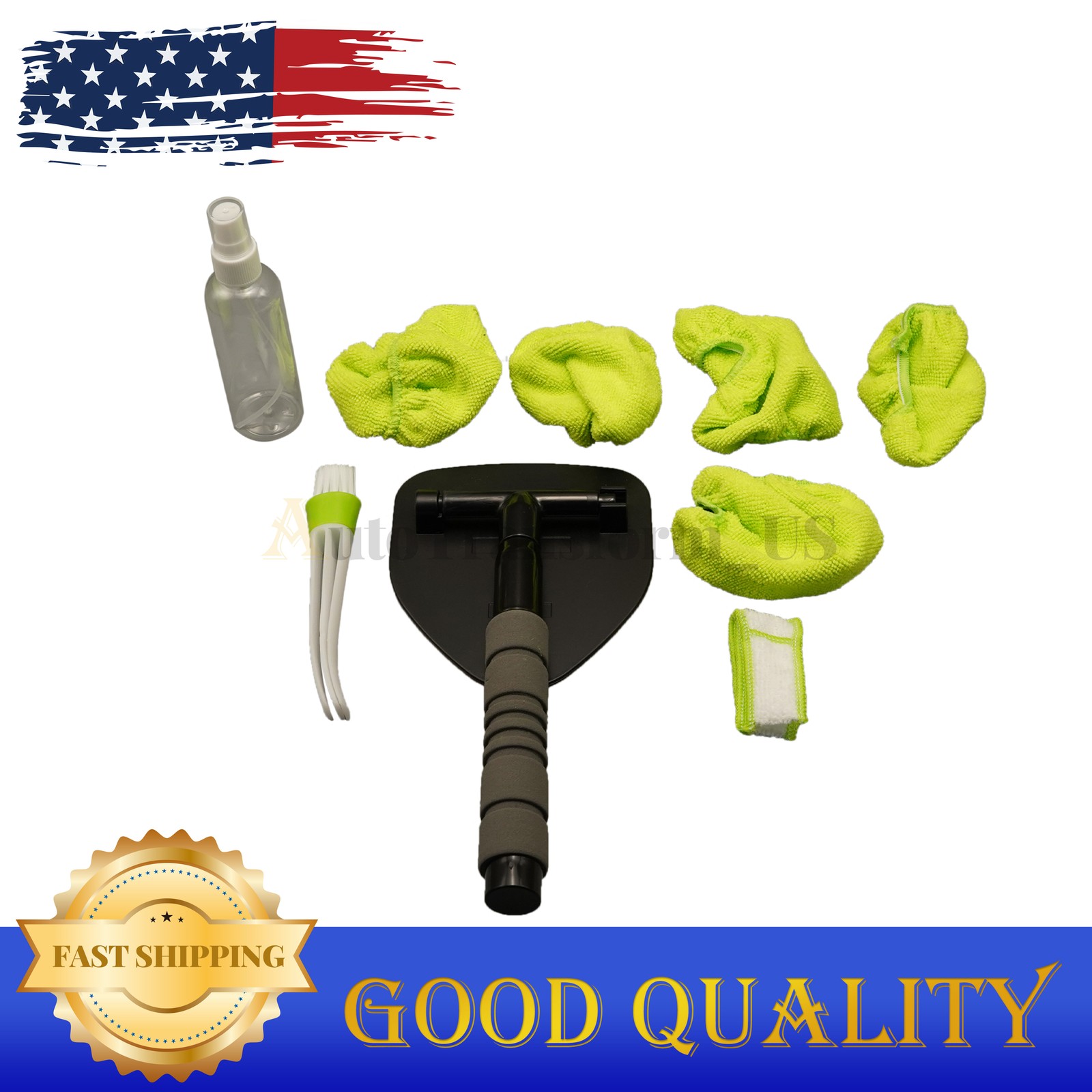 Windshield Cleaning Tool Kit Extendable Car Window Glass Wiper Cleaner Brush Pad