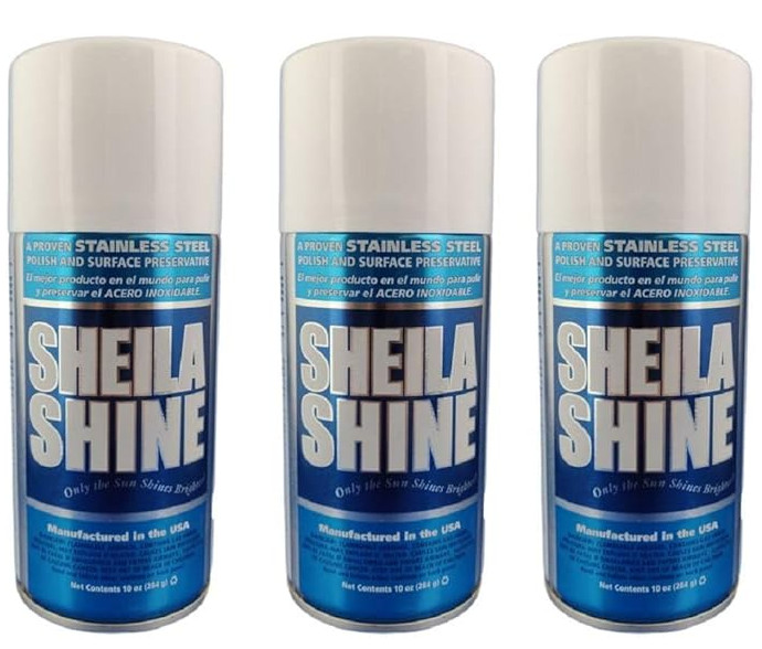 Sheila Shine 10 Oz. Low VOC Stainless Steel Cleaner, Polish & Surface-3 PK
