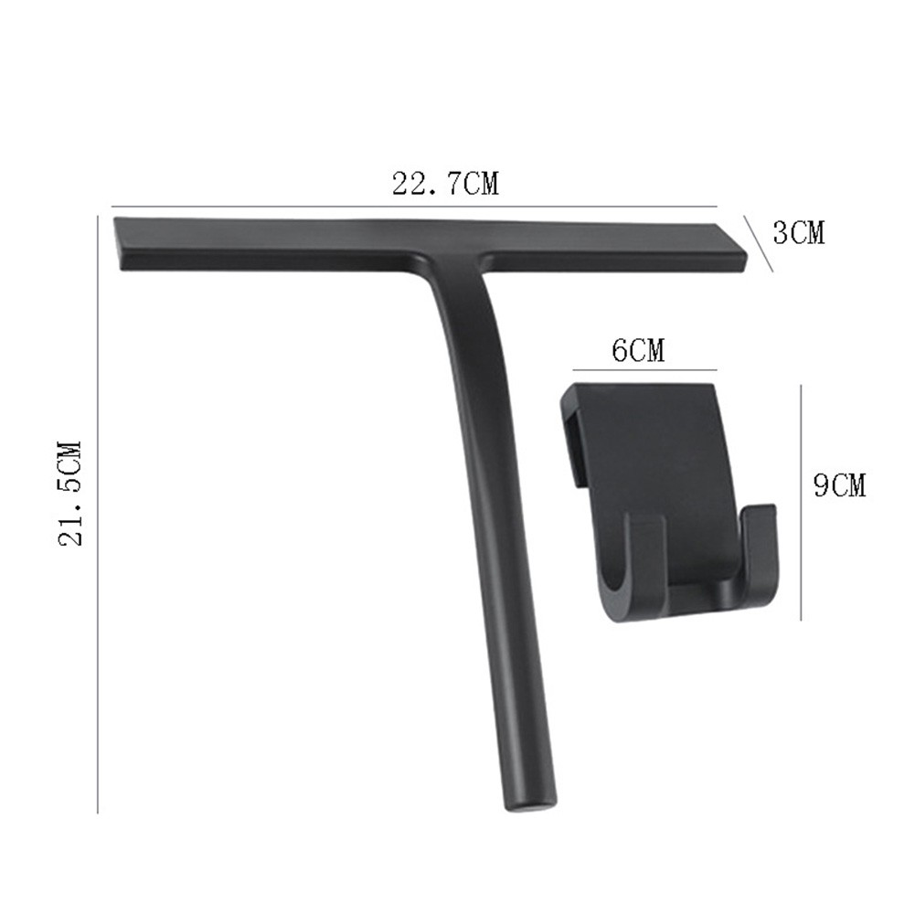 Silicone Squeegee Wiper with Hook Bathroom Shower Tile Scraper Tool (S)