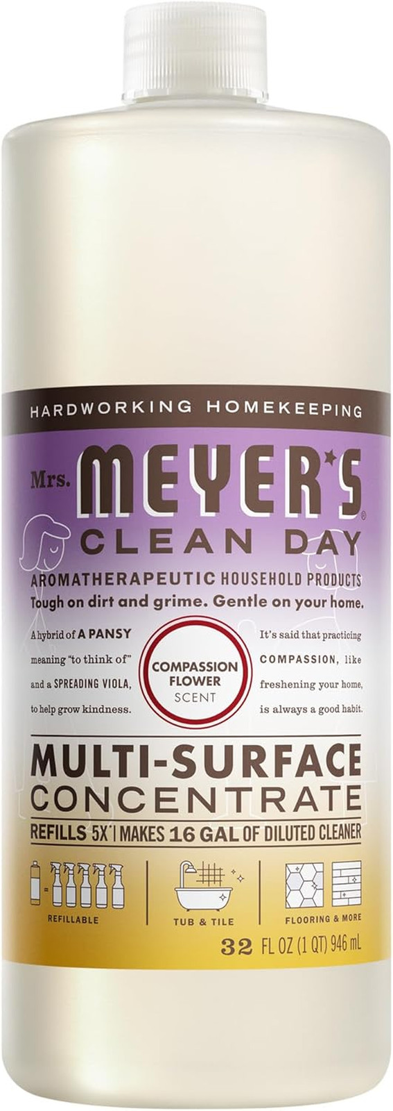 Mrs Meyers Multi-Surface Concentrate Compassion Flower Scent 32 fl oz